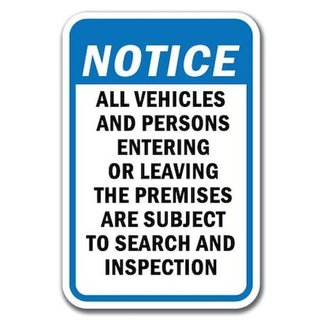 Signmission Safety Sign, 12 in Height, Aluminum, Security Check - N All A-1218 Security Check - N All